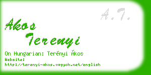 akos terenyi business card